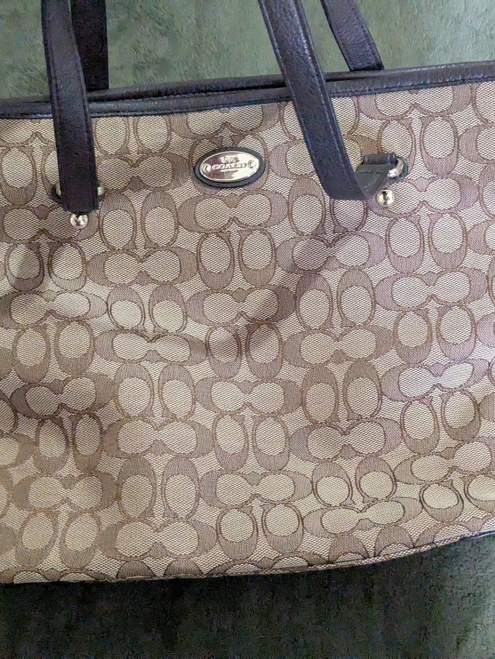 Coach Signature Canvas Tote Bag in Beige/Brown